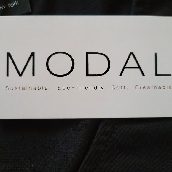 🌟 NWT JOAN VASS New York Black Extended Cap Sleeve Top XS Modal Cotton Spandex - Picture 3 of 4